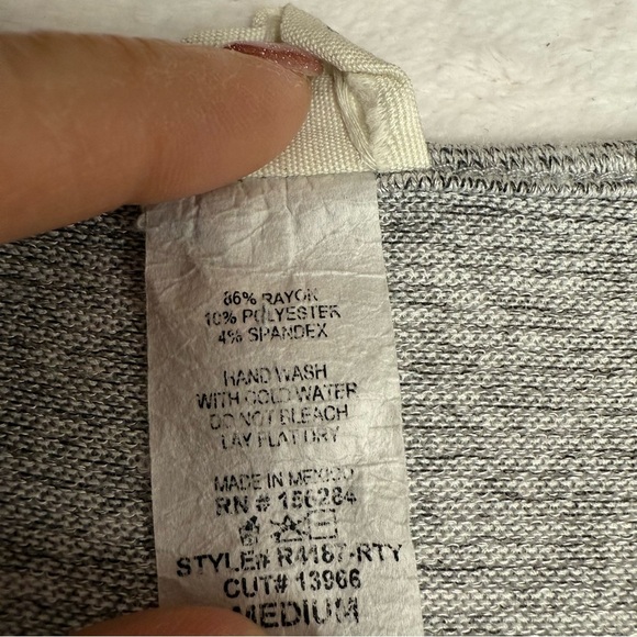 Caution To The Wind size medium Gray Wrap Dress - Picture 7 of 9